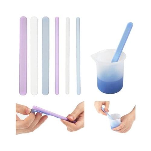 3Pcs/lot Reusable Silicone Handle Stirrer for Making Resin Mold Mixer Glue Color Mixing Tools Practical Stirring Strill Rod