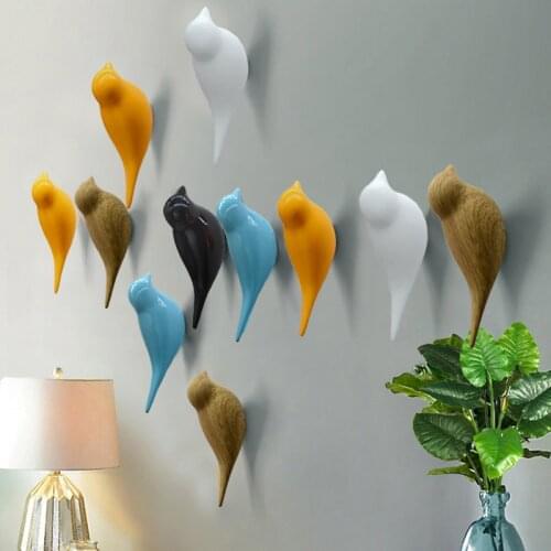 Wall Decorations Home Accessories Living Room Hanger Resin Bird hanger Hat Handbag Holder key kitchen Coat Clothes Towel Hooks