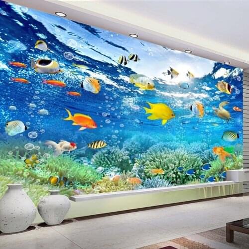Underwater World Custom 3D Photo Wallpaper For Kids Room Decoration Mural Bedroom Living Room Sofa TV Background Papel De Parede