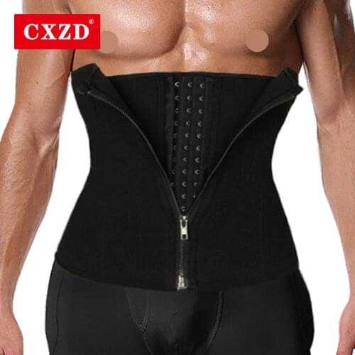 CXZD Men Body Shaper Weight Loss Corset Abdominal Waist Trainer Trimmer Belt Sport Girdle Slimmer Sweat Fat Burning Shapewear