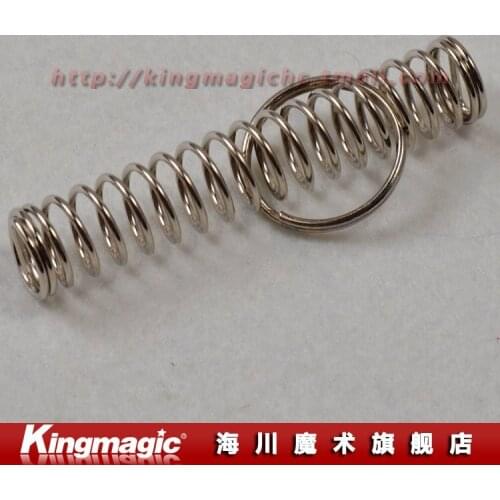 Spring and Ring/Spring magic/locked in the spring of the steel ring to free shuttle/close up magic/magic props/ Free shipping