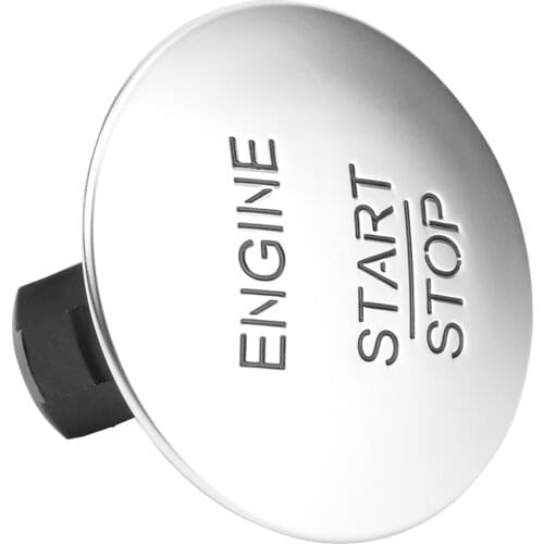 Silver Car Engine START Button Replace Cover STOP Switch Accessories Key Decor For Mercedes Benz W164 W205 2215450714