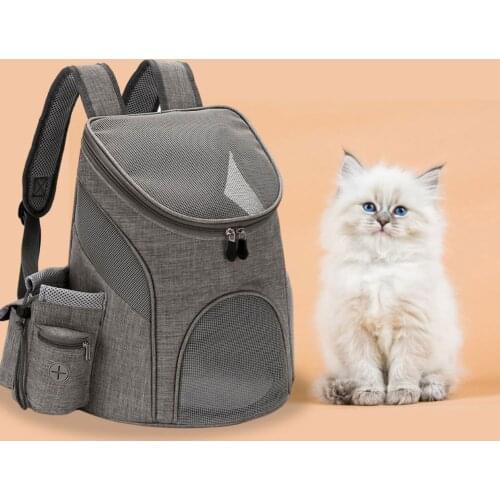 Breathable Pet Bag Outing Dog Backpack Portable Mesh Cat Dog Sack Collapsible Pet Backpack Outdoor Travel Small Animal Carrier