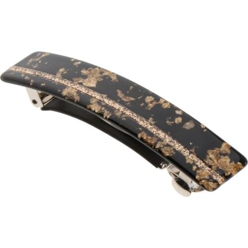 Womens Acrylic Spring Barrette Hair Clip Pigtail Holder Hairpins for Daily Wear