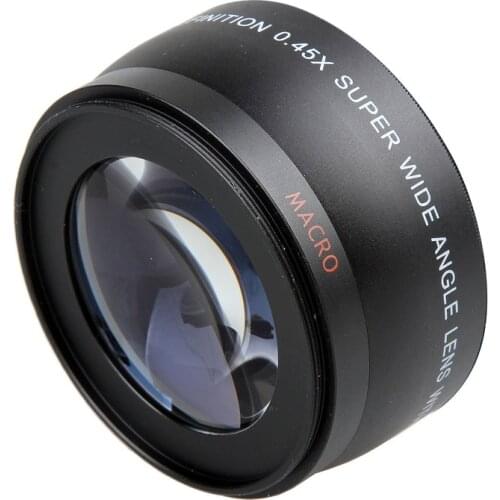 0.45X Wide Angle Camera Macro Lens Filter 52mm for Nikon D3100 D3200 D3300 D5000 D5100 D5200 D5300 D5500 with AF-S 18-55mm Lens