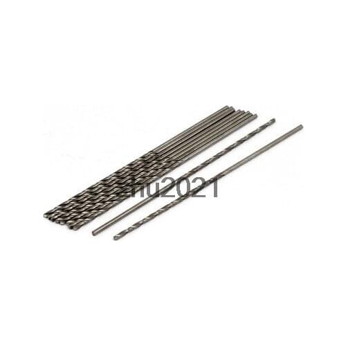 0.5/0.6/0.7/0.8/0.9/1/1.1/1.2/1.3/1.4/1.5/1.6/1.7-2mm Dia 100mm Length HSS Straight Shank Twist Drill Bit Drilling Tool 10pcs