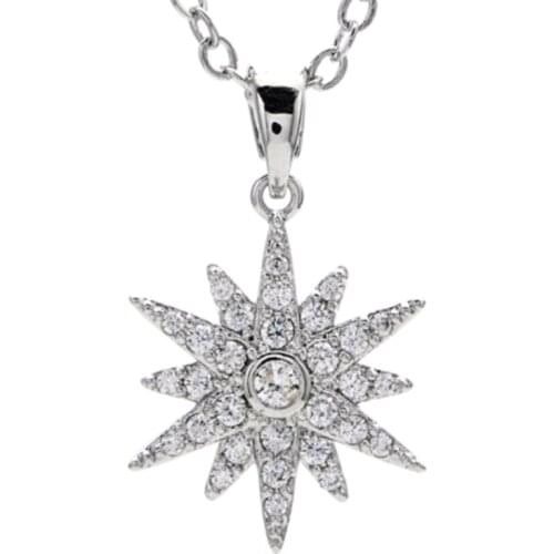 1PC Zircon Stone Necklace Pendant for female Silver Color necklace jewelry for women Charm For Necklace,Earrings,Bracelet 2018