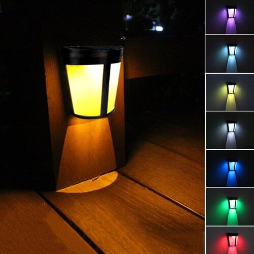 Outdoor Light-actuated IP65 Water Resistant Solar Light Manual Fence Wall 6 LED Lamp