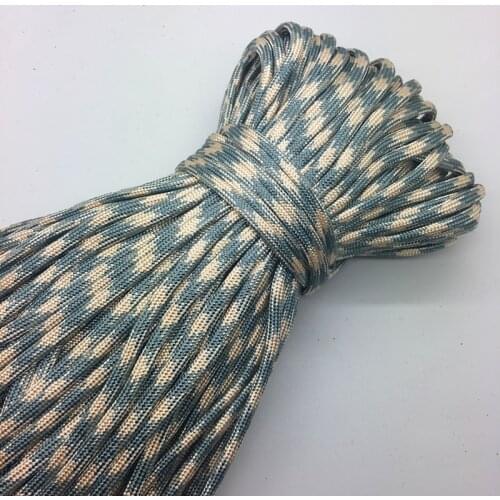 10yards/Lot Mix color Paracord Bracelets Rope 7 Strand Parachute Cord CAMPING HiKING Gray+Light yellow