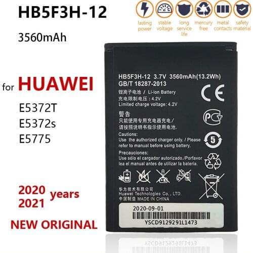 100% Original 3560mAh HB5F3H-12 Batter For Huawei E5372T E5775 4G LTE FDD Cat 4 WIFI Router Batteries Batteria With Gift Tools