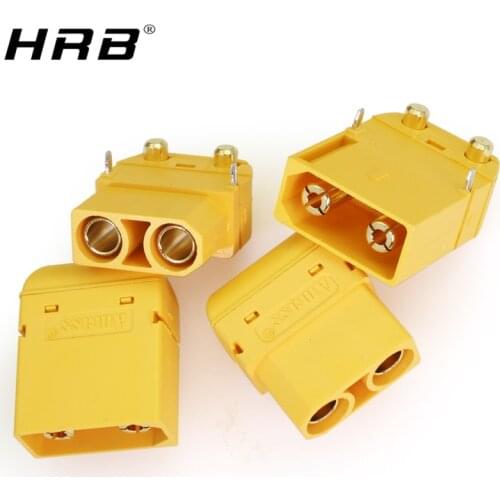 2PCS 4PCS Amass XT90PW XT90-PW Male Female Connectors Brass Gold Banana Bullet Plug For RC Lipo Battery PCB Board Connect Parts