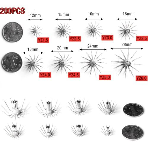 New 200pcs Right angle Sea needle 12-28mm Stainless steel squid hooks Umbrella Small to large fishing bait accessories tool jigs