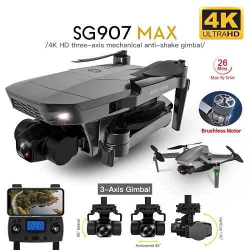 2021 best selling products SG907 MAX GPS Camera Drone with 5G Wifi 4K HD 3-Axis Gimbal FPV Professional RC drones with camera