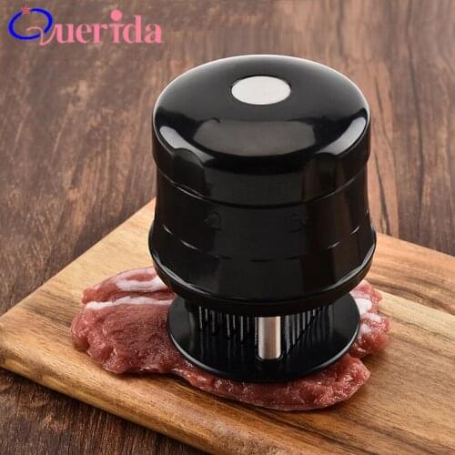 56-pin Round Stainless Steel Professional Meat Tenderizer Needle For Beef Steak Mallet Meat Cutter Hammer Pounder Kitchen Tools