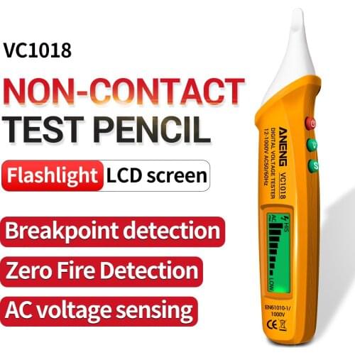 ANENG VC1018 Electric Sensor Tester Pen Digital Intelligent AC Voltage Meter 1000V Voltmeter Buzzer Detector For Electric Tool