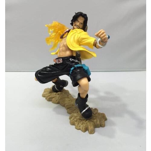 Anime One Piece Character Yellow Clothes Portgas DAce Action Figure Color Box Classic Model Toy Doll Childrens Gift Collectibles