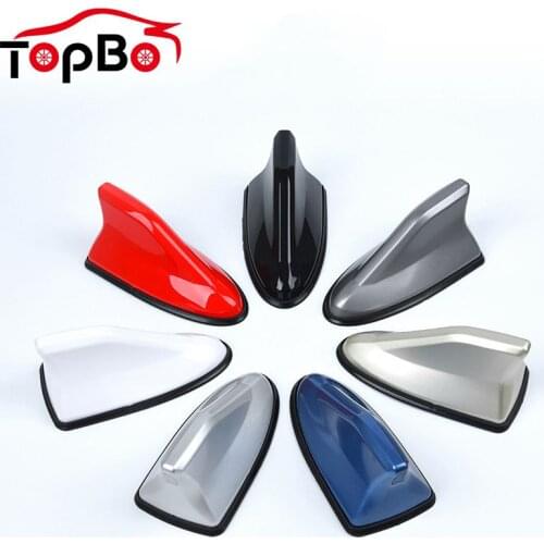 Upgraded 1 PC Car Shark Fin Antenna Radio Aerials FM Signal Amplifier Side Replacement Car Roof Decoration Accessories 7 Colors