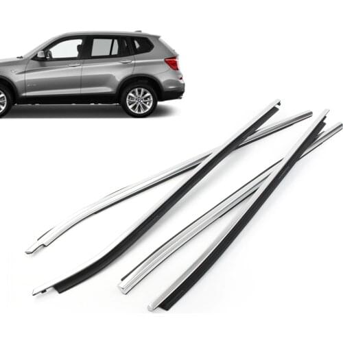 Car Weatherstrip Window Moulding Trim Door Outside Seal Belt Molding For BMW X3 2011 2012 2013 2014 2015 2016 2017 Chrome