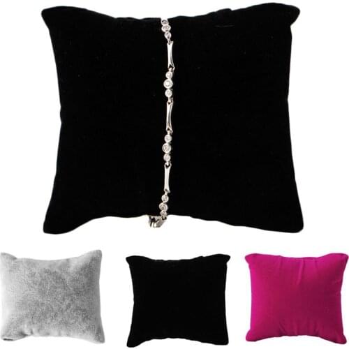 Velvet Pillow Bracelet Bangle Watch Chain Holder Jewelry Display Stand Organizer DXAA