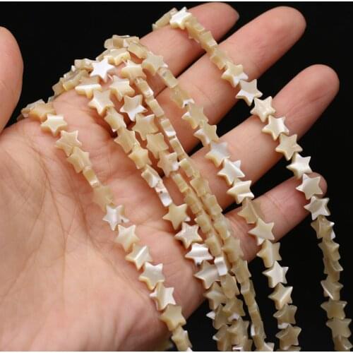 Natural shell beaded exquisite pentagram shape loose spacer beads for jewelry making DIY necklace bracelet earrings accessories