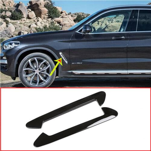 Gloss Black Side Air Fender Vent Trim for BMW X3 G01 X4 G02 2018