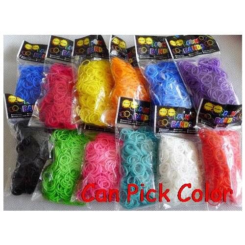 Hr43ove 600 bands+24 S-Clips/pack Tie Dye Silicone Elastic Candy Rubber Loom Bands Multy mixed Refill DIY Bracelet Anklet