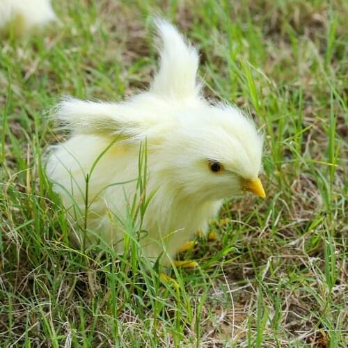 Simulation plush animal fur chicks realistic cute plush chicken children gift holiday home decoration ornaments