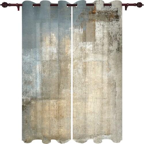 French Window Curtains Oil Painting Abstract Art Living Dining Room Kids Bedroom Modern Luxury Home Decor Curtains