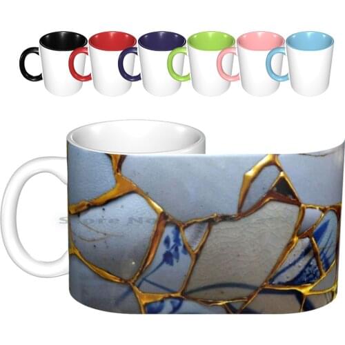 Kintsugi Ceramic Mugs Coffee Cups Milk Tea Mug Kintsugi Japanese Ceramics Japan Creative Trending Vintage Gift Bottle Cup