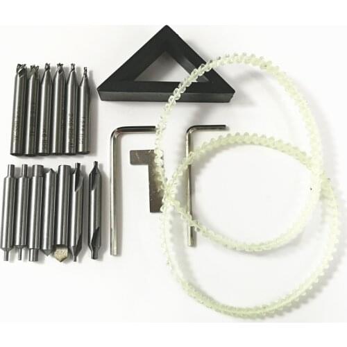 19 pcs/lot End Mills Milling Cutter Set For All The World Vertical Key Copy Duplicate Machine Parts Locksmith Tools