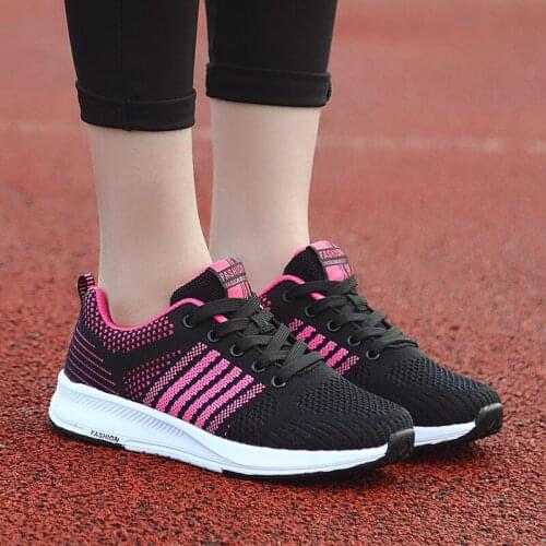 OKKDEY fashion Walking lace up Running flat shoes women sneakers Flywoven Women casual shoes Shoe woman trainers tenis feminino