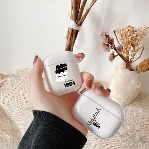 Fashion Vampire Diaries Damon Transparent Bluetooth TPU silicone Airpod Case For Airpods 2 Airpods1 Airpods pro 3 TPU soft cover