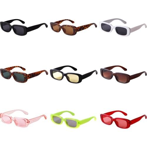 Rectangle Cat Eye Sunglasses UV400 Women Vintage Retro Glasses Wide Fashion Brand Designer Mirror Small Frame Cateye Sun Glasses