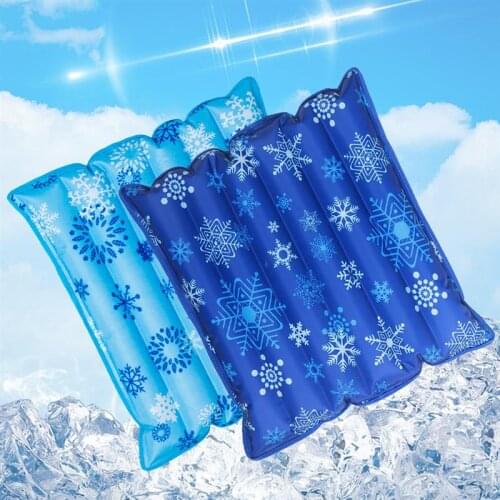 2 in 1 Blue Summer Cooling Seat Pad Ice Cushion Home Car Seat Mat Chair Pad Protection Tearproof Mattress Cushion Cooling Pillow