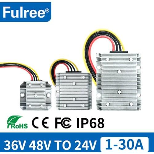 DC 36V 48V to DC 24V 1A 30A Step Down Buck Voltage Power Converter Regulator 36 48 Volt to 24 Volt Golf Cart Transformer