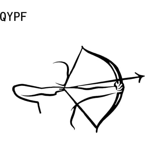 QYPF 13.5*8.9CM Crossbow Archery Sport Fitness Decor Vinyl Car Modelling Sticker Accessories Bumper Window C16-1612