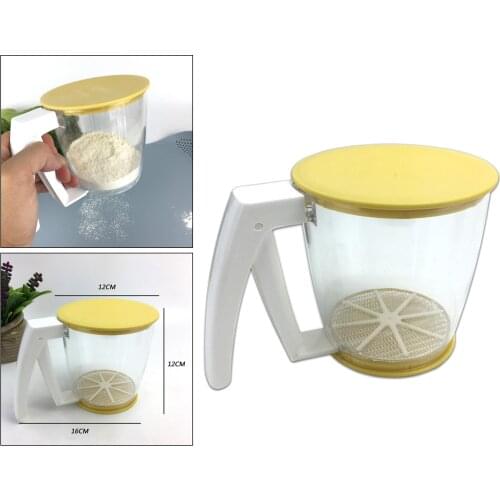 Handheld Flour Sifter Cup Fine Mesh Kitchen Baking Sieve Strainer Bowl, Easy to Use