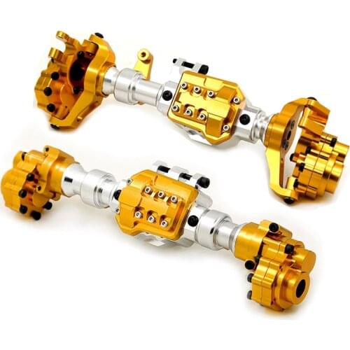 Rear+Front Portal Axle Housing for 1/10 RC Crawler Traxxas TRX-4 Defender Bronco G500 Metal Upgrade Parts