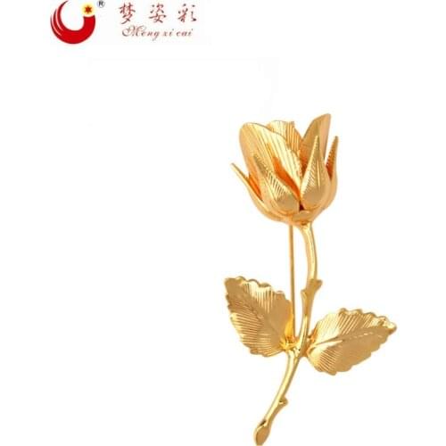New Gold white Flower Brooches Leaf Rose Brooches Broche Broches Mujer Acrylic Wedding Brooch For Women Gifts Hijab Pin