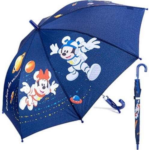 Disney Cartoon Mickey Minnie Mouse Children Umbrella Semi-automatic Boy Girls Sunscreen Kids Umbrellas Birthday Gif