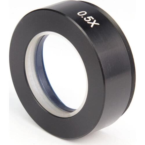 0.5X Auxiliary Objective Lens Barlow Lens for Zoom Stereo Microscope Thread 48mm Trinocular stero Microscope Accessories