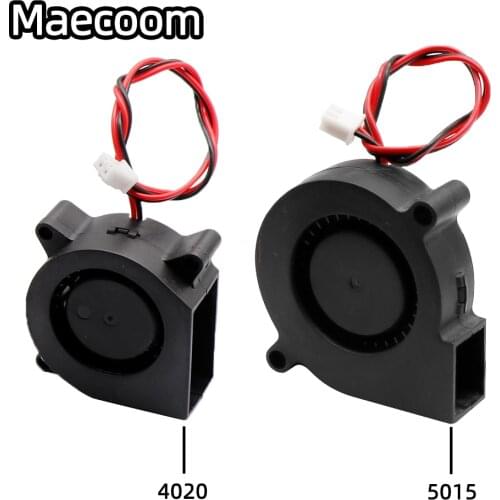 1pcs 3D Printer Cooling Fan 5015 4020 Centrifugal Blower Fan 12V 24V 2-Pin Brushless Cooling Cooler Fan For 3D Printer