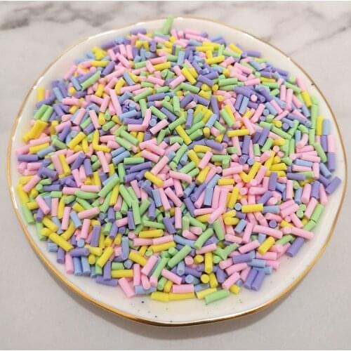 100g/lot Mix shape Polymer Clay Fake Sprinkles for Cake Decoration DIY Craft Filler 5-7mm