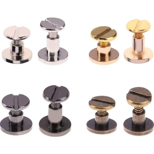 20pcs Copper Binding Chicago Screws Nail Rivets Photo Album Leather Craft Copper Leather Craft Belt Wallet Solid Brass Screws