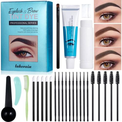 2021 3Colors Options Eyebrow Dyeing Cream Set Waterproof Durable Brown Tint Eyebrow Henna Mascara Eyebrows Paint Makeup