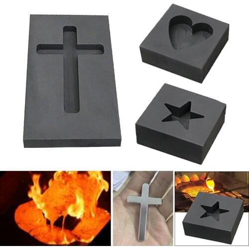 6x Graphite Mould for Gold Silver Metal Aluminum Melting Casting Refining Metal