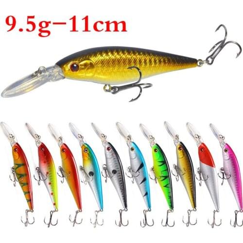 9.5g Minnow Popper Fishing Lures Bass Bait Wobbler Topwater Hard Artificial Fish Lures Saltwater Freshwater Fishing Tackle