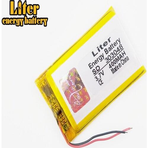 Rechargeable 3.7V 400mAh Lithium Polymer Lipo Battery 303048 SD303048