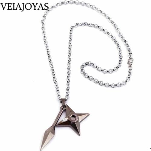 Anime Naruto Pendant Necklace Uzumaki Naruto Dart Pendant Men Long Necklaces Charms Keychains Gifts for Kids Jewelry Accessories