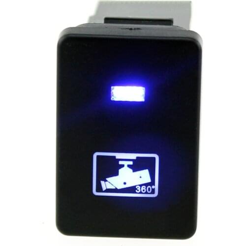 12V Car Switch Car DVR Pattern Push Button Switch Cover with 15cm Cable for Toyota Camry Yaris Highlander Prius Ralink Corolla